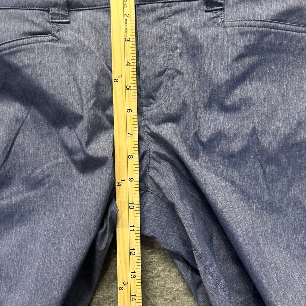 Eddie Bauer Travex Womens Blue Heathered Hiking Shorts Size 10 Stretch Travel